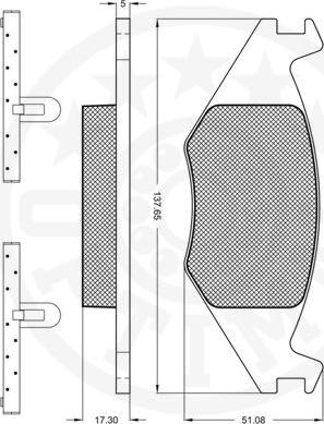 Optimal 9363 - Гальмівні колодки, дискові гальма autozip.com.ua