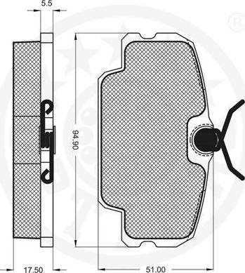 Optimal 9304 - Гальмівні колодки, дискові гальма autozip.com.ua