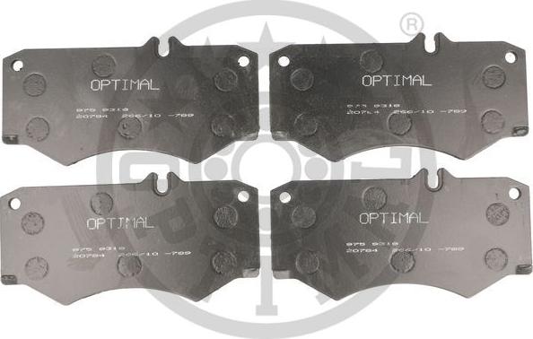 Optimal BP-09318 - Гальмівні колодки, дискові гальма autozip.com.ua