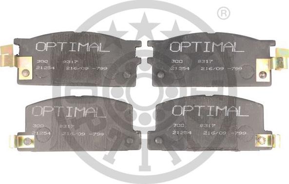 Optimal 9317 - Гальмівні колодки, дискові гальма autozip.com.ua