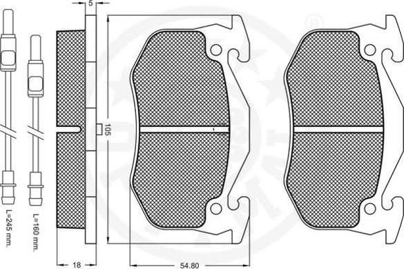 Optimal 9339 - Гальмівні колодки, дискові гальма autozip.com.ua