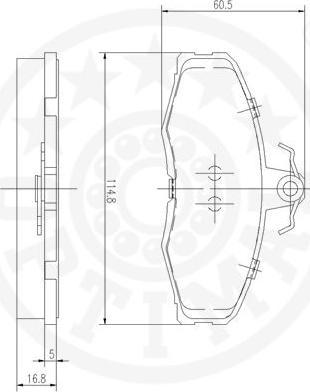 OPTIMAL 9337 - Гальмівні колодки, дискові гальма autozip.com.ua