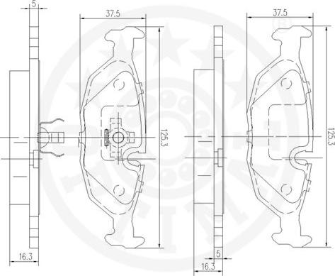 Optimal 9320 - Гальмівні колодки, дискові гальма autozip.com.ua