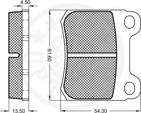 Optimal 9322 - Гальмівні колодки, дискові гальма autozip.com.ua