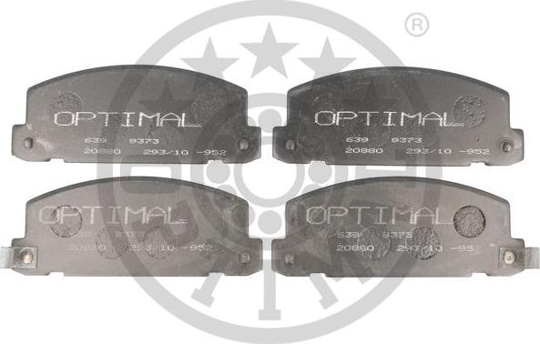 Optimal 9373 - Гальмівні колодки, дискові гальма autozip.com.ua