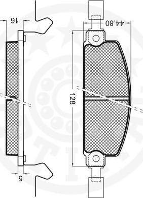 Optimal 9261 - Гальмівні колодки, дискові гальма autozip.com.ua