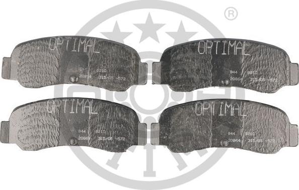 Optimal 9210 - Гальмівні колодки, дискові гальма autozip.com.ua