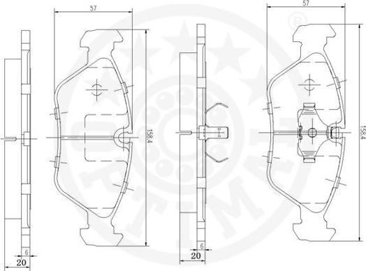 OPTIMAL 9278 - Гальмівні колодки, дискові гальма autozip.com.ua