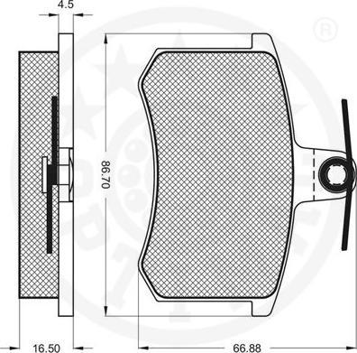 OPTIMAL 9272 - Гальмівні колодки, дискові гальма autozip.com.ua