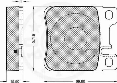 Optimal 9795 - Гальмівні колодки, дискові гальма autozip.com.ua