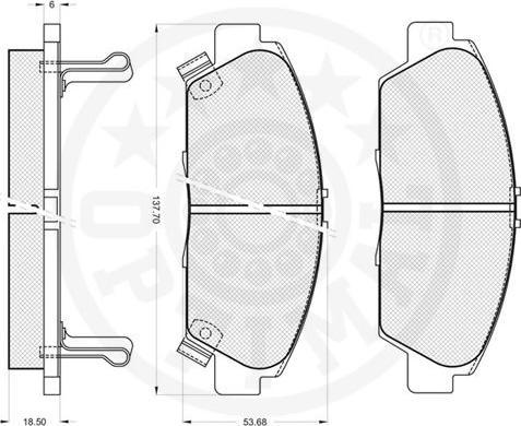 OPTIMAL 9793 - Гальмівні колодки, дискові гальма autozip.com.ua