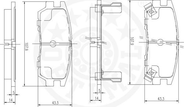 Optimal 9792 - Гальмівні колодки, дискові гальма autozip.com.ua