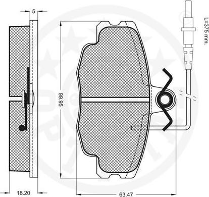 Optimal 9749 - Гальмівні колодки, дискові гальма autozip.com.ua