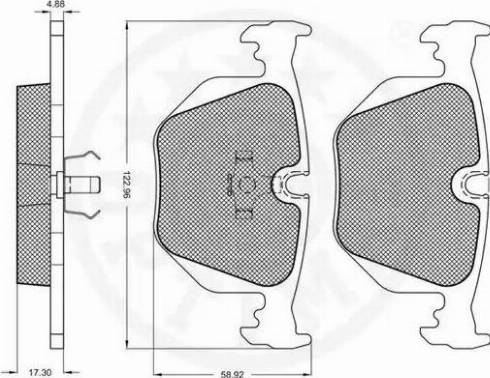 Optimal 9755 - Гальмівні колодки, дискові гальма autozip.com.ua