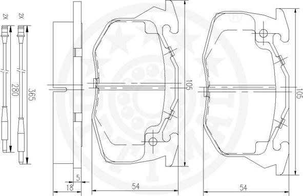 Optimal 9750 - Гальмівні колодки, дискові гальма autozip.com.ua