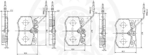 Optimal 9766 - Гальмівні колодки, дискові гальма autozip.com.ua