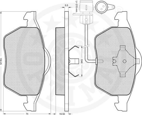 Optimal 9768 - Гальмівні колодки, дискові гальма autozip.com.ua