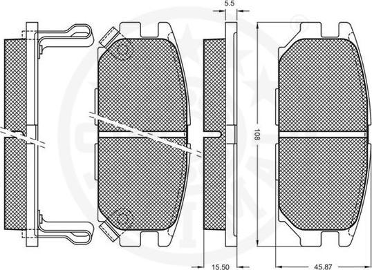 OPTIMAL 9713 - Гальмівні колодки, дискові гальма autozip.com.ua
