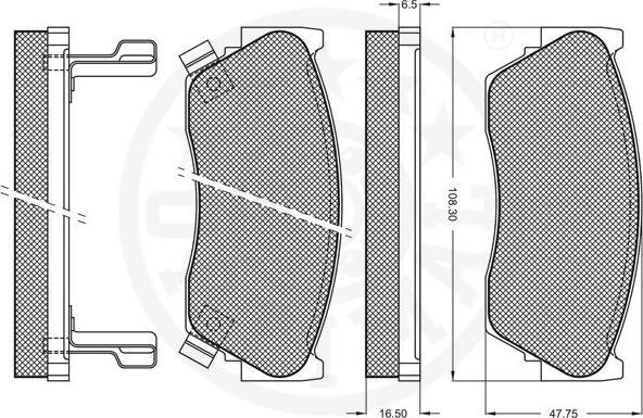 OPTIMAL 9725 - Гальмівні колодки, дискові гальма autozip.com.ua