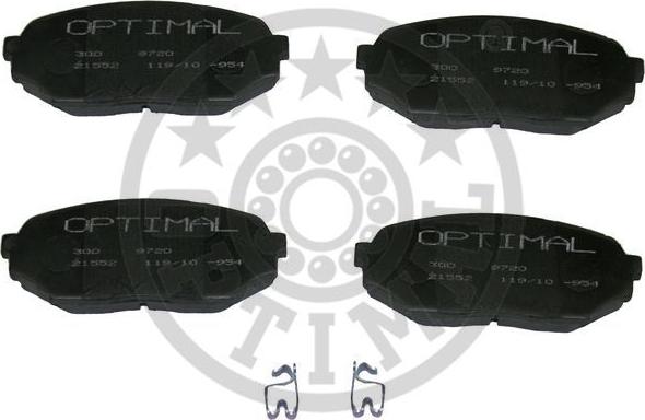 Optimal 9720 - Гальмівні колодки, дискові гальма autozip.com.ua