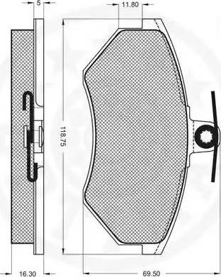 Optimal 9774 - Гальмівні колодки, дискові гальма autozip.com.ua