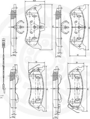 Optimal 69811 - Гальмівні колодки, дискові гальма autozip.com.ua