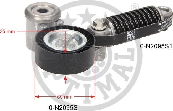 OPTIMAL 0-N2095 - Натягувач ременя, поліклиновий ремінь autozip.com.ua