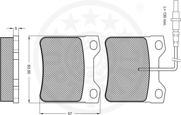 Optimal 10096 - Гальмівні колодки, дискові гальма autozip.com.ua