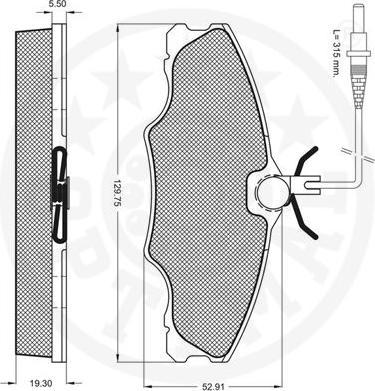 OPTIMAL 10090 - Гальмівні колодки, дискові гальма autozip.com.ua
