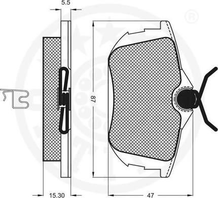 Optimal 10093 - Гальмівні колодки, дискові гальма autozip.com.ua