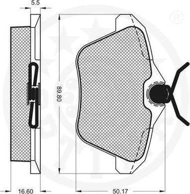 OPTIMAL 10055 - Гальмівні колодки, дискові гальма autozip.com.ua
