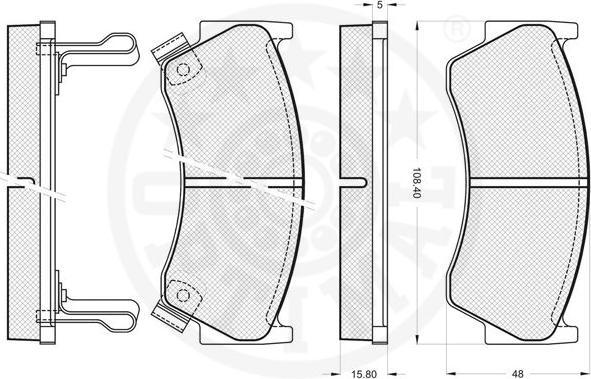 OPTIMAL 10076 - Гальмівні колодки, дискові гальма autozip.com.ua