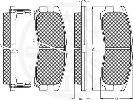 OPTIMAL 10191 - Гальмівні колодки, дискові гальма autozip.com.ua