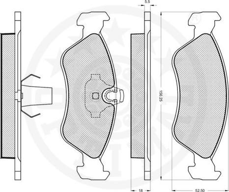 Optimal 10149 - Гальмівні колодки, дискові гальма autozip.com.ua