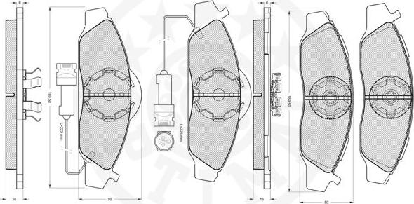 Optimal 10155 - Гальмівні колодки, дискові гальма autozip.com.ua