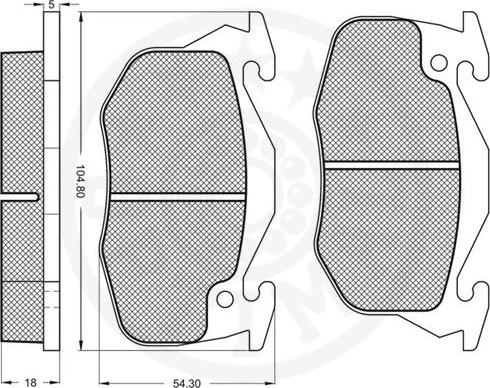 Optimal 10134 - Гальмівні колодки, дискові гальма autozip.com.ua