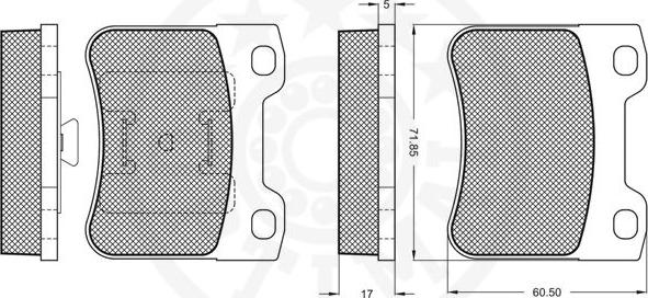 Optimal 10135 - Гальмівні колодки, дискові гальма autozip.com.ua