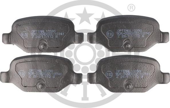 Optimal BP-10390 - Гальмівні колодки, дискові гальма autozip.com.ua