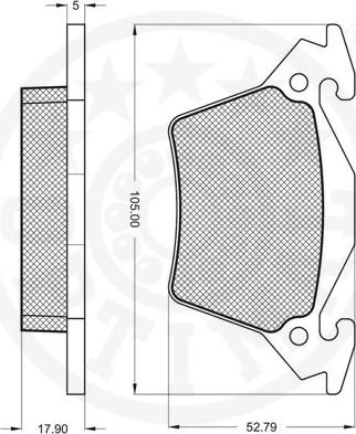 Optimal 10355 - Гальмівні колодки, дискові гальма autozip.com.ua