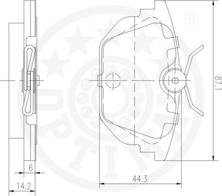 OPTIMAL 10304 - Гальмівні колодки, дискові гальма autozip.com.ua