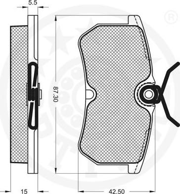 Optimal 10310 - Гальмівні колодки, дискові гальма autozip.com.ua