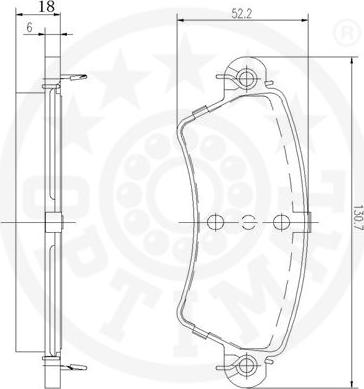 Optimal 10388 - Гальмівні колодки, дискові гальма autozip.com.ua