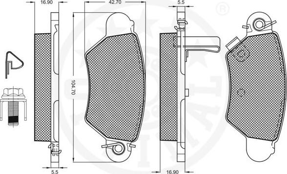 Optimal 10290 - Гальмівні колодки, дискові гальма autozip.com.ua