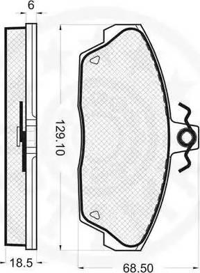 OPTIMAL 10259 - Гальмівні колодки, дискові гальма autozip.com.ua