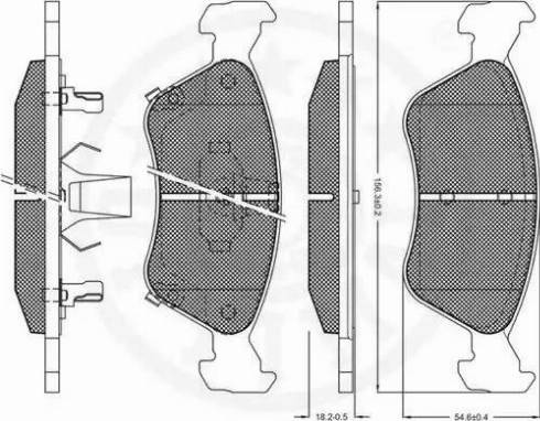 Optimal 10267 - Гальмівні колодки, дискові гальма autozip.com.ua