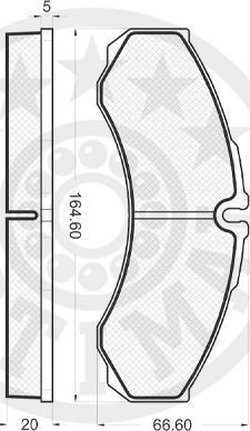 OPTIMAL 10210 - Гальмівні колодки, дискові гальма autozip.com.ua