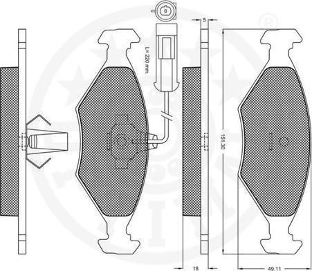 OPTIMAL 10276 - Гальмівні колодки, дискові гальма autozip.com.ua
