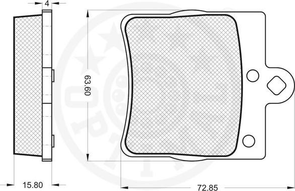 Optimal 10271 - Гальмівні колодки, дискові гальма autozip.com.ua