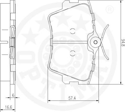 Optimal 10277 - Гальмівні колодки, дискові гальма autozip.com.ua