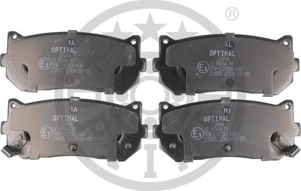 Optimal BP-12494 - Гальмівні колодки, дискові гальма autozip.com.ua